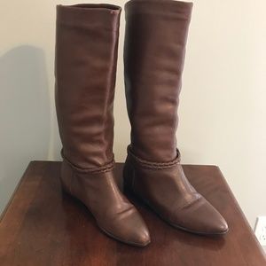 Medium Brown Leather Boots
